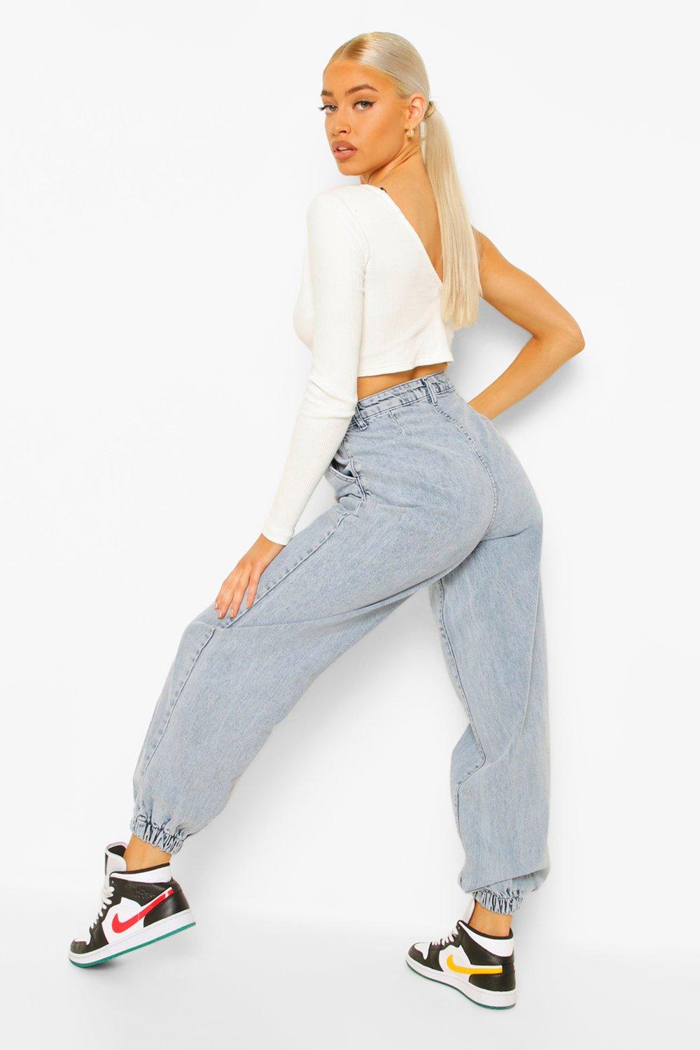womens cuffed jogger jeans